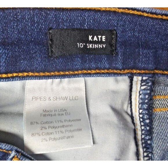 Veronica Beard Jeans Blue Kate Skinny 10” High Rise Stretch Grotto 28x28.5 EUC - Picture 9 of 10